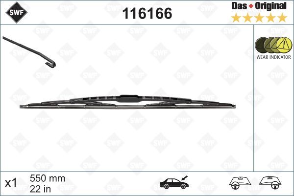UNIVERSAL X5- E53-X3 E83 04- SILECEK SÜPÜRGESI ÖN SOL 61613427726 VALEO