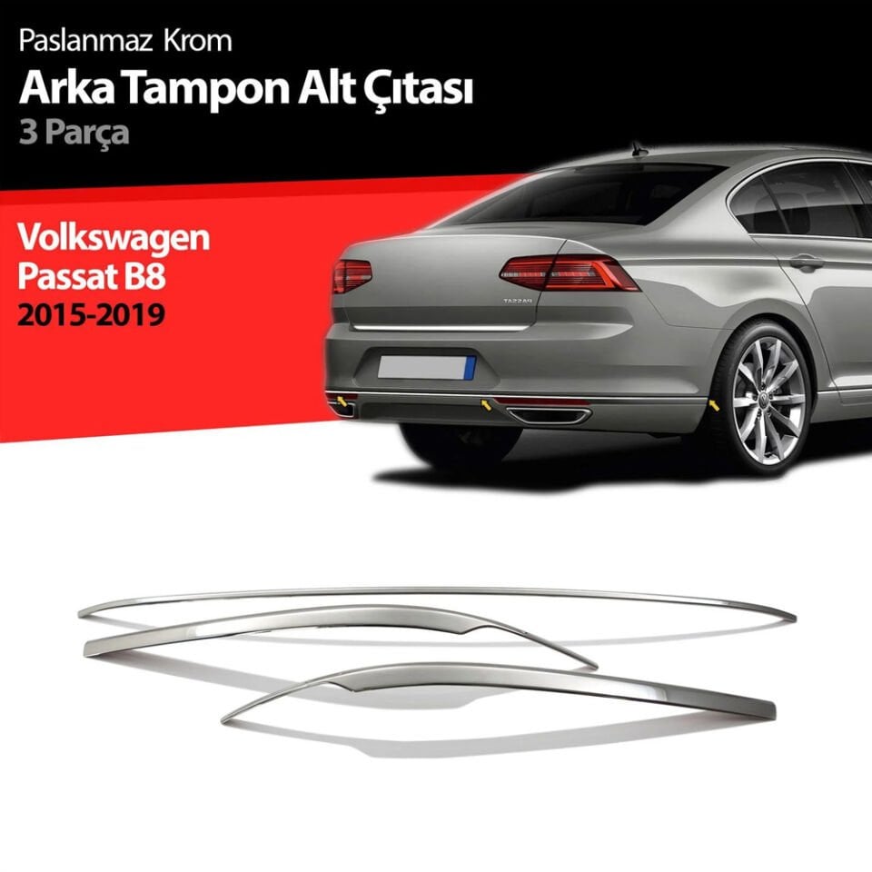 VW PASSAT B8,5 ARKA TAMPON ÇITASI 3 PARÇA