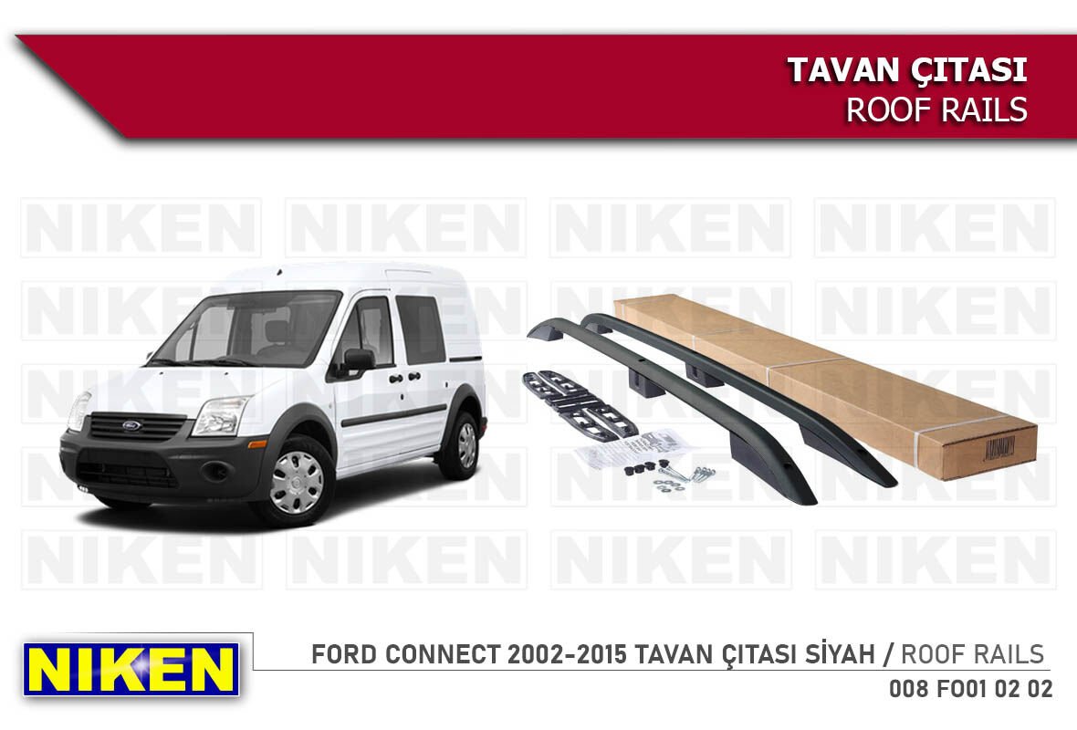 FORD CONNECT 2002-2015 TAVAN ÇITASI UZUN SİYAH