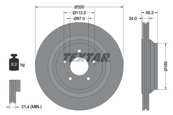 MERCEDES-BENZ W221 06-13 FREN DISKI ARKA A2214230412 TEXTAR 2'li Paket