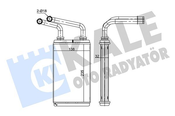 RENAULT MASTER II/MOVANO 03- KALORIFER RADYATÖRÜ 7701207992 KALE