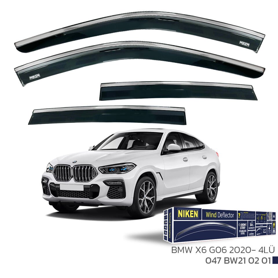 BMW X6 G06 2020 SONRASI KROMLU CAM RÜZGARLIĞI 4LÜ