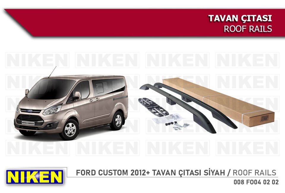 FORD CUSTOM 2012-2023 TAVAN ÇITASI UZUN SİYAH