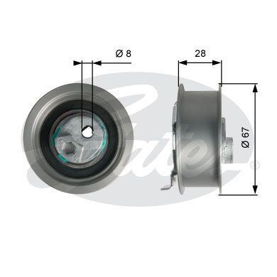 VOLKSWAGEN PASSAT-A3-A4 05-11 EKSANTRIK GERGI RULMANI 06D109243B GATES