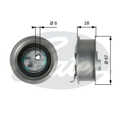 VOLKSWAGEN PASSAT-A3-A4 05-11 EKSANTRIK GERGI RULMANI 06D109243B GATES
