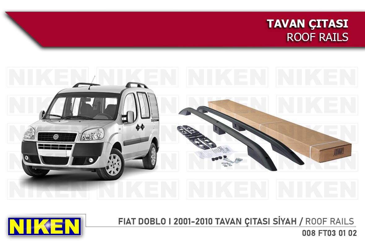 FIAT DOBLO I 2001-2010 TAVAN ÇITASI KISA SİYAH