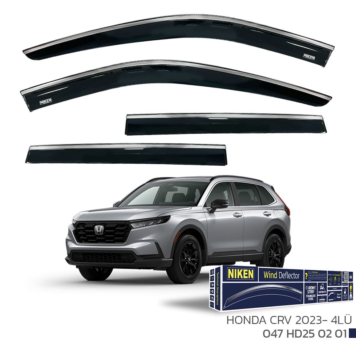 HONDA CRV 2023 SONRASI KROMLU CAM RÜZGARLIĞI 4LÜ