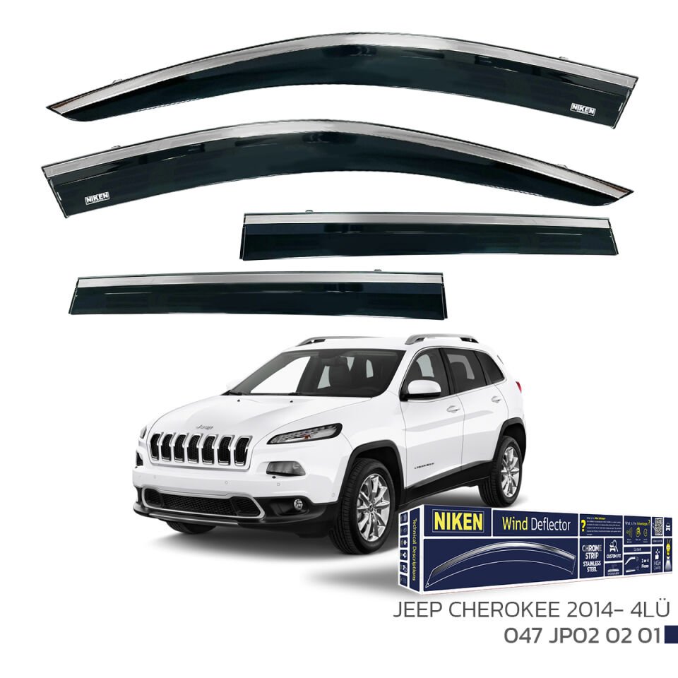 JEEP CHEROKEE 2014 SONRASI KROMLU CAM RÜZGARLIĞI 4LÜ