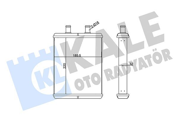 FIAT DAILY IV 06-11 KALORIFER RADYATÖRÜ 3802174 KALE