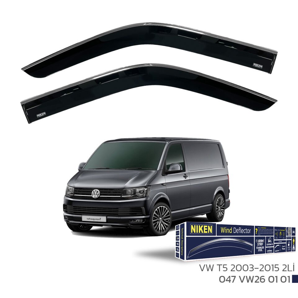 VW T-5 2003-2022 KROMLU CAM RÜZGARLIĞI 2Lİ