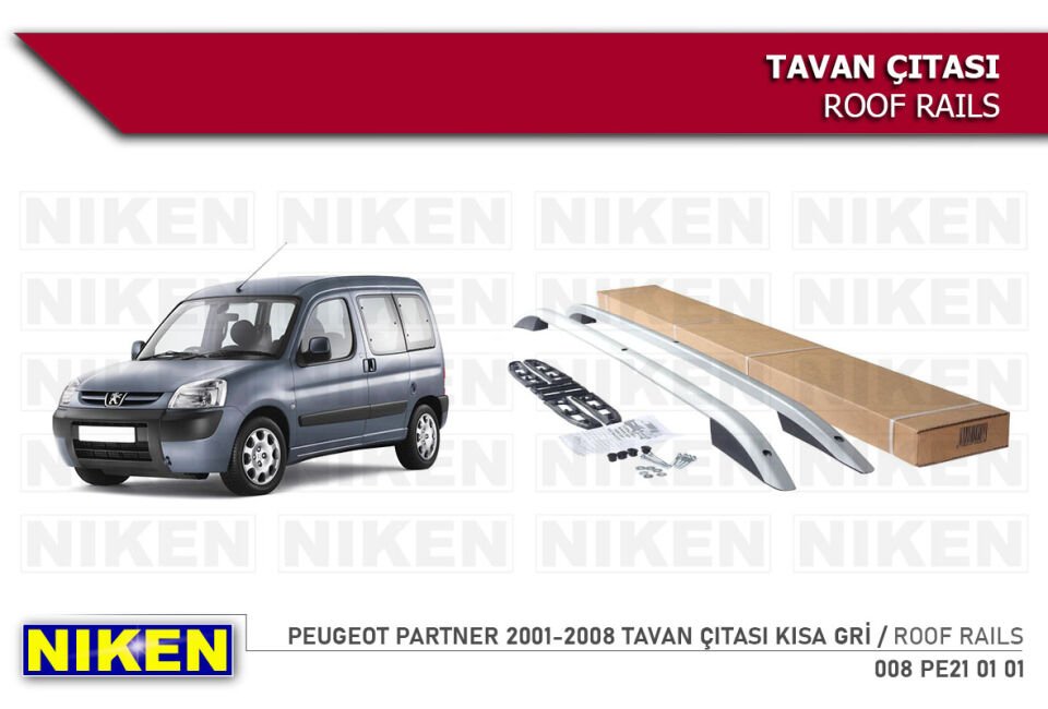 PEUGEOT PARTNER 2001-2008 TAVAN ÇITASI KISA GRİ