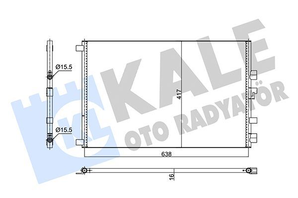 RENAULT MEGANE II / SCENIC II 03- KLIMA RADYATÖRÜ 8200325004 KALE