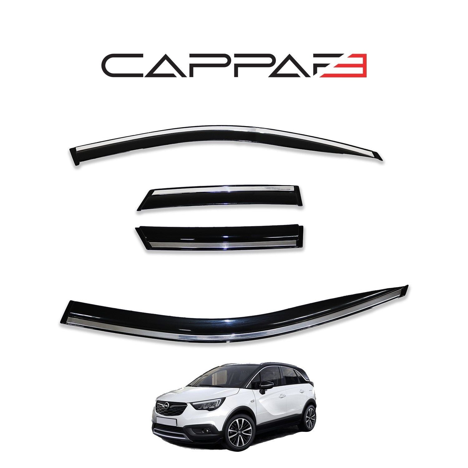 Opel Crossland 2021 Yılı Ve Üzeri Yan Cam Rüzgarlık 4 Prç.