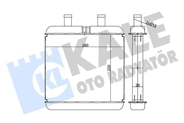 FIAT DAILY III 99-07 KALORIFER RADYATÖRÜ 504026722 KALE