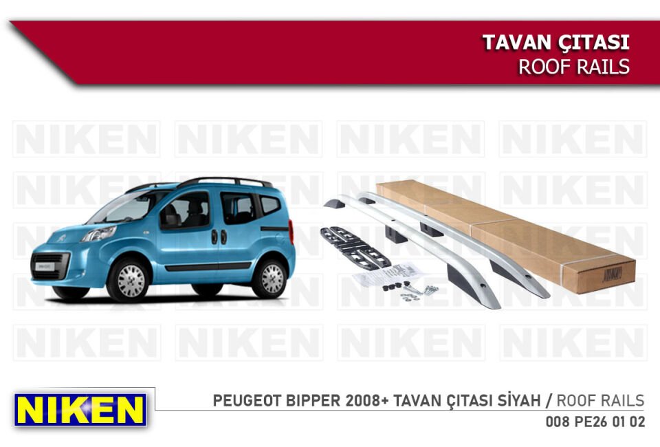 PEUGEOT BIPPER 2008- TAVAN ÇITASI KISA SİYAH
