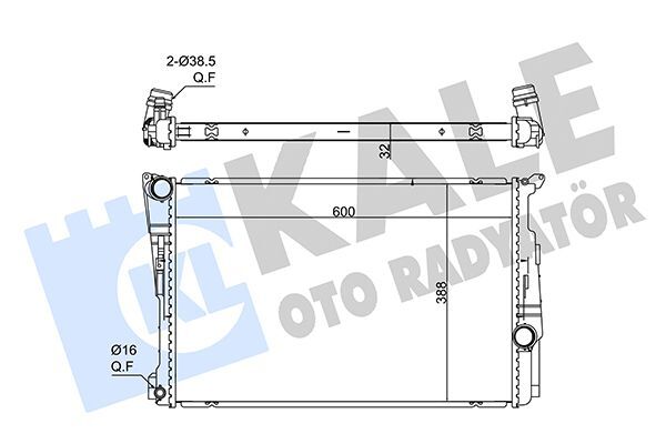 BMW X3 F25-X4 F26 14-19 SU RADYATÖRÜ 17118623369 KALE