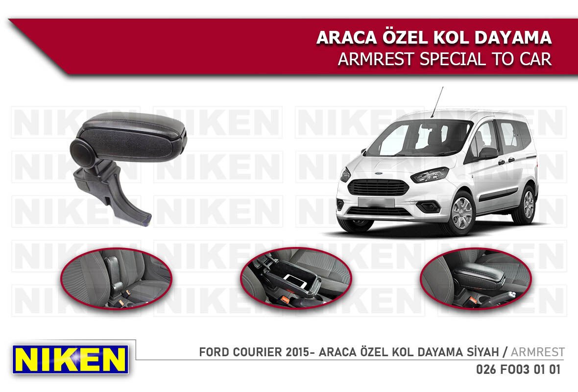 FORD COURIER 2015- ARACA ÖZEL KOL DAYAMA SİYAH