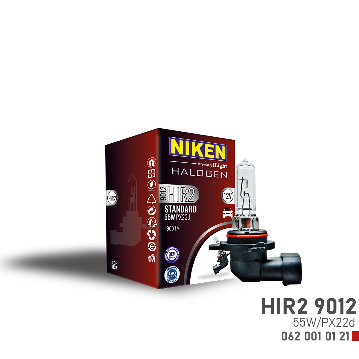 NIKEN 9012 (HIR2) 55W HALOJEN AMPUL PX22d (12V)