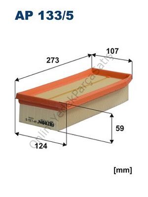 DACIA Dokker Hava Filtresi Kulaklı Filtron AP 133/5-165467674R