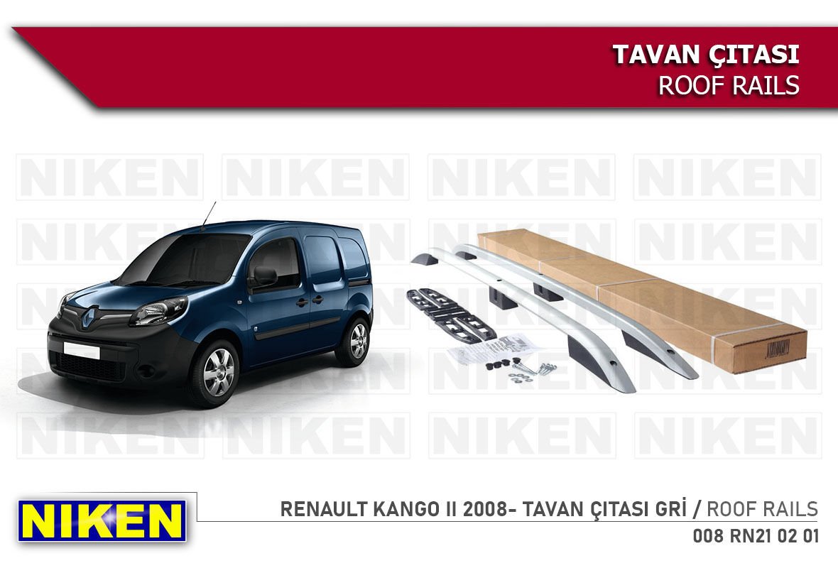 RENAULT KANGO II 2008- MAXI TAVAN ÇITASI UZUN GRİ