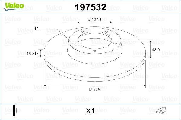FORD TRANSIT V347 06-11 FREN DISKI ARKA 8C1V 2A315 AA VALEO 2'li Paket