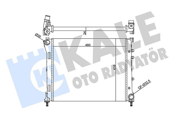 FIAT 500-PANDA-FORD KA 12- SU RADYATÖRÜ 52044997 KALE
