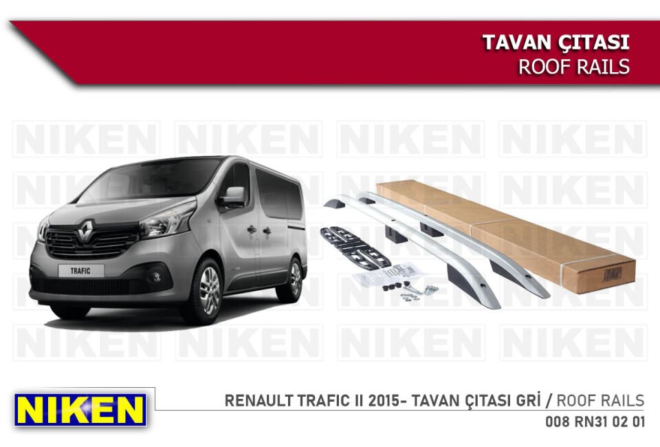 RENAULT TRAFIC II 2015- TAVAN ÇITASI UZUN GRİ