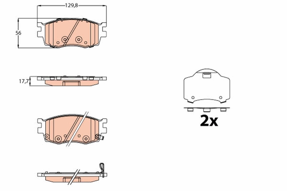 HYUNDAI ACCENT ERA/I20/RIO 2006- FREN BALATASI ÖN 581011GE00 TRW