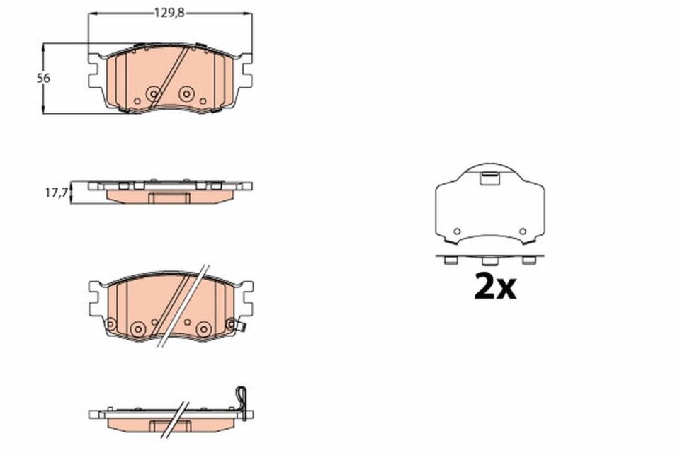 HYUNDAI ACCENT ERA/I20/RIO 2006- FREN BALATASI ÖN 581011GE00 TRW