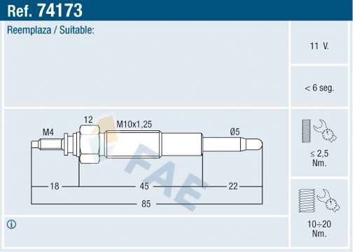 FORD RANGER/B2500 98-06 KIZDIRMA BUJISI XM34 12A342 BB FAE