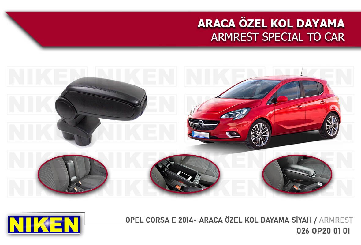 OPEL CORSA E 2014- ARACA ÖZEL KOL DAYAMA SİYAH