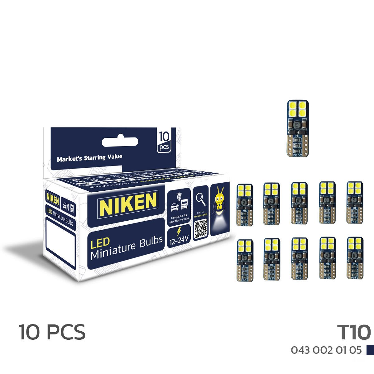 LED AMPUL T10 CANBUS PARK LEDİ 8 LEDLİ (10LU)