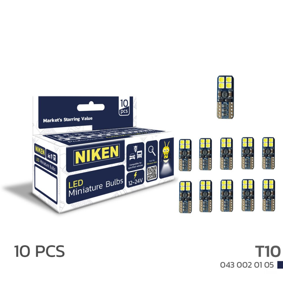 LED AMPUL T10 CANBUS PARK LEDİ 8 LEDLİ (10LU)