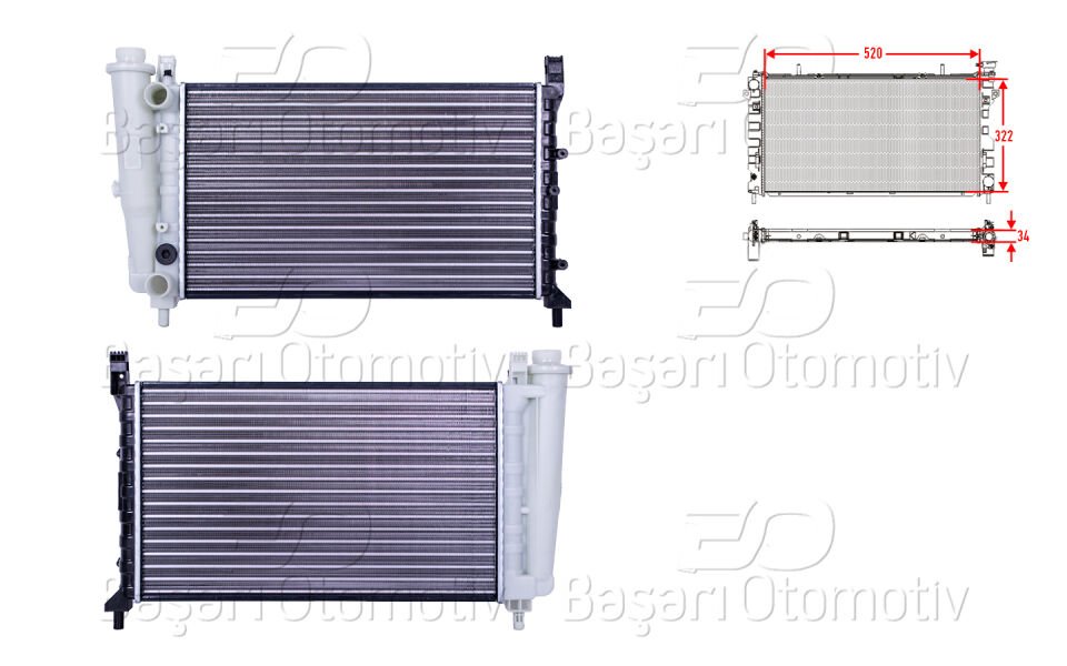 FIAT UNO 70 IE 94- SU RADYATÖRÜ 7739955 BSG