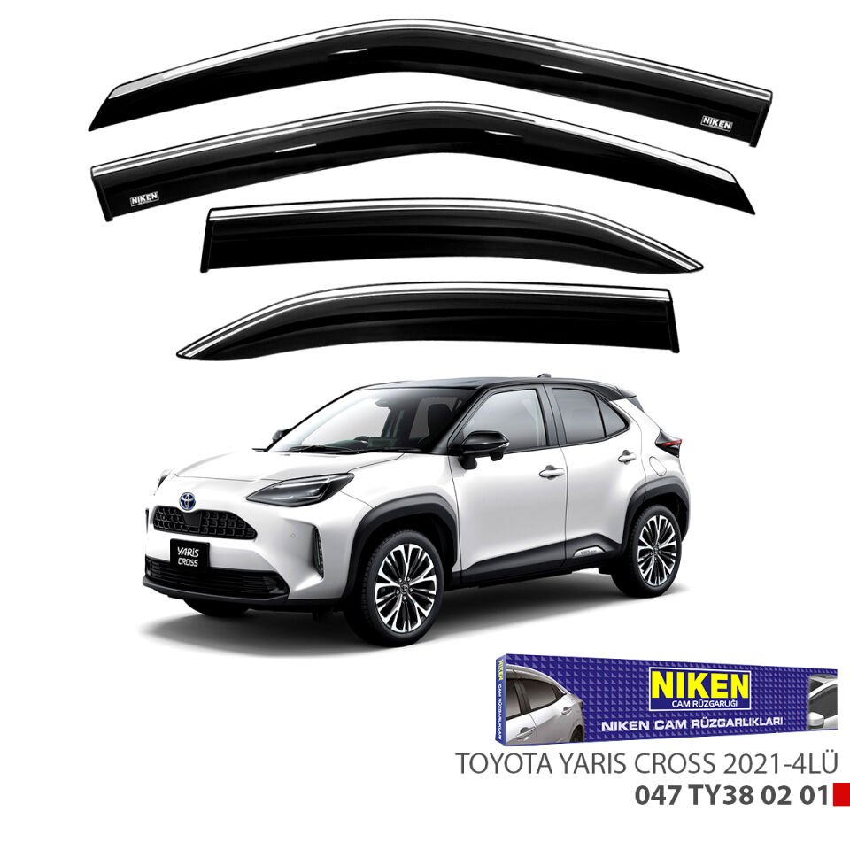 TOYOTA YARIS CROSS 2021- KROMLU CAM RÜZGARLIĞI 4LÜ