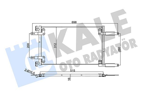 FIAT DOBLO 01- KLIMA RADYATÖRÜ 46811208 KALE