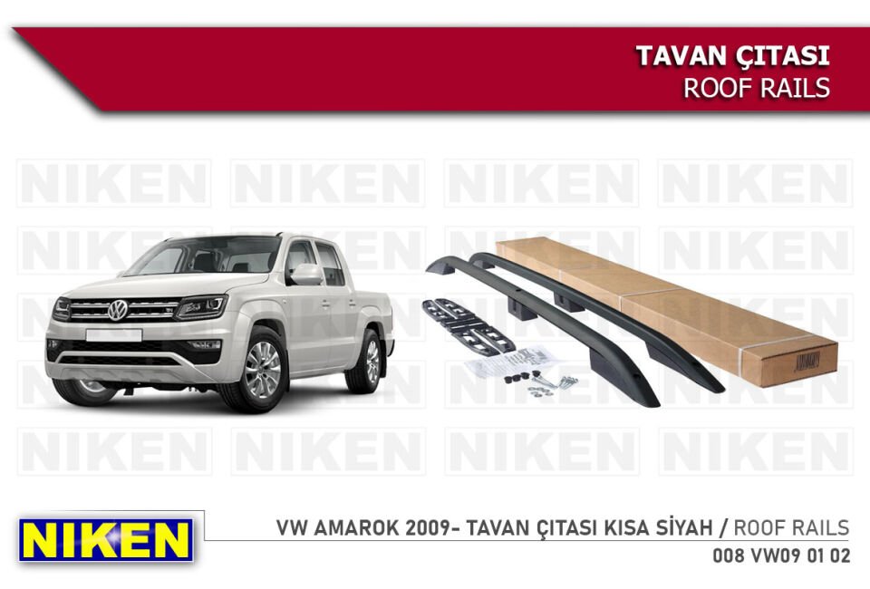 VW AMAROK 2009- TAVAN ÇITASI KISA SİYAH