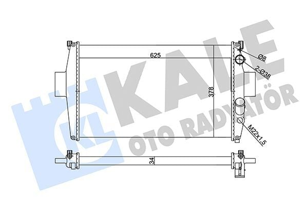FIAT DAILY II 89-96 SU RADYATÖRÜ 93813747 KALE