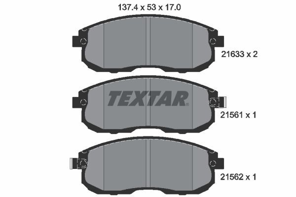 NISSAN MAXIMA (A32) : SX4 (EY, GY) 08-13 : JUKE 95-97 FREN BALATASI ÖN 41060-40U90 TEXTAR