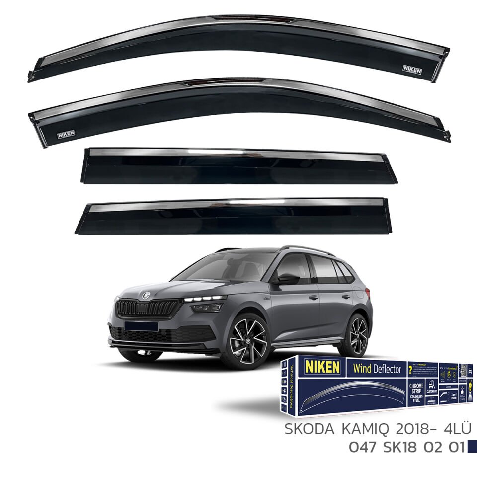 SKODA KAMIQ 2018- KROMLU CAM RÜZGARLIĞI 4LÜ