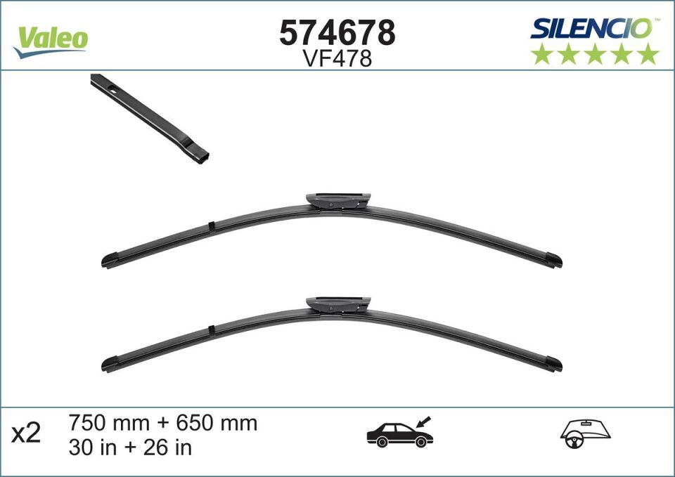 RENAULT GRAND SCÉNIC III SCÉNIC III 09- SILECEK SÜPÜRGESI ÖN TAKIM 288902484R VALEO