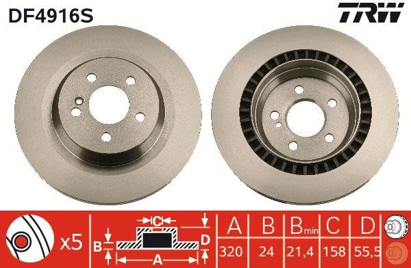 MERCEDES-BENZ 221-216-230 2006-2013 FREN DISKI ARKA A2214230412 TRW 2'li Paket