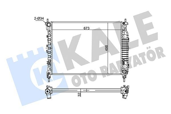 OPEL CAPTIVA 07-17 SU RADYATÖRÜ 4818253 KALE
