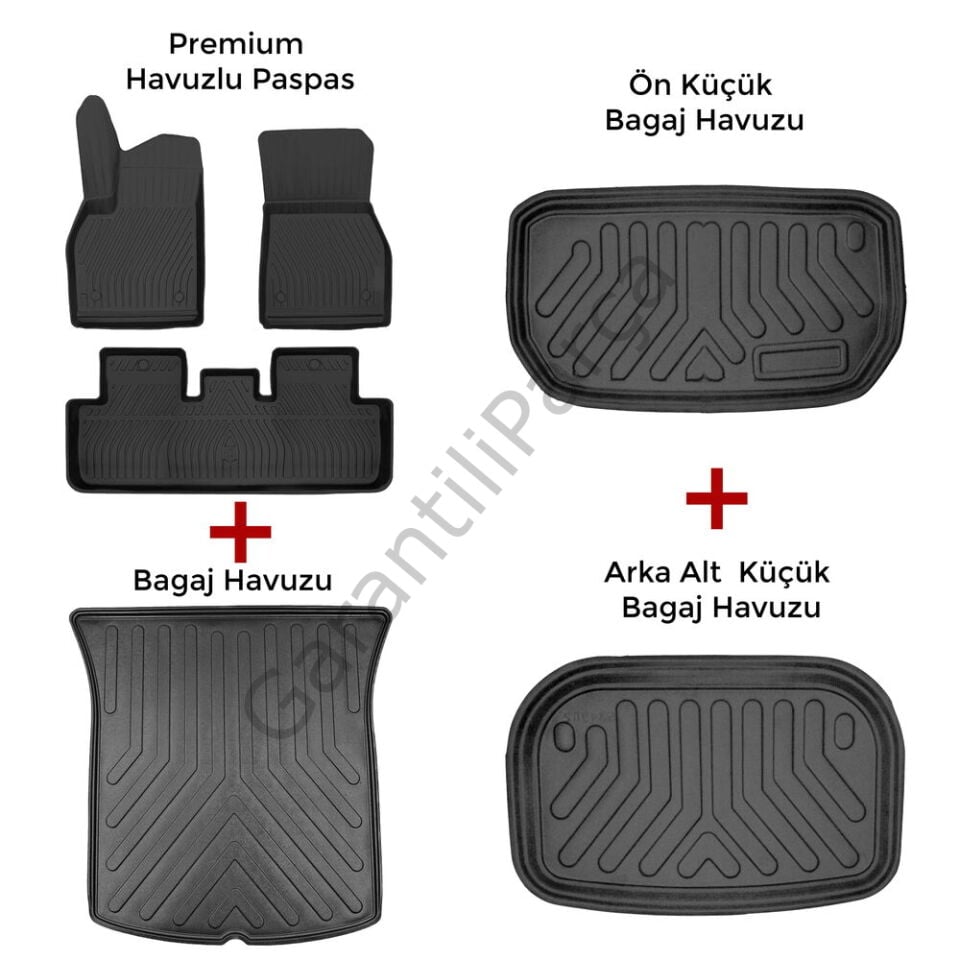 Tesla Model Y 2019-2024 Premium Paspas +Tüm Ürünler Tek Paket