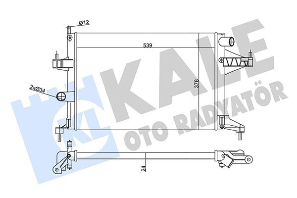 OPEL CORSA C 01-04 SU RADYATÖRÜ 1300333 KALE