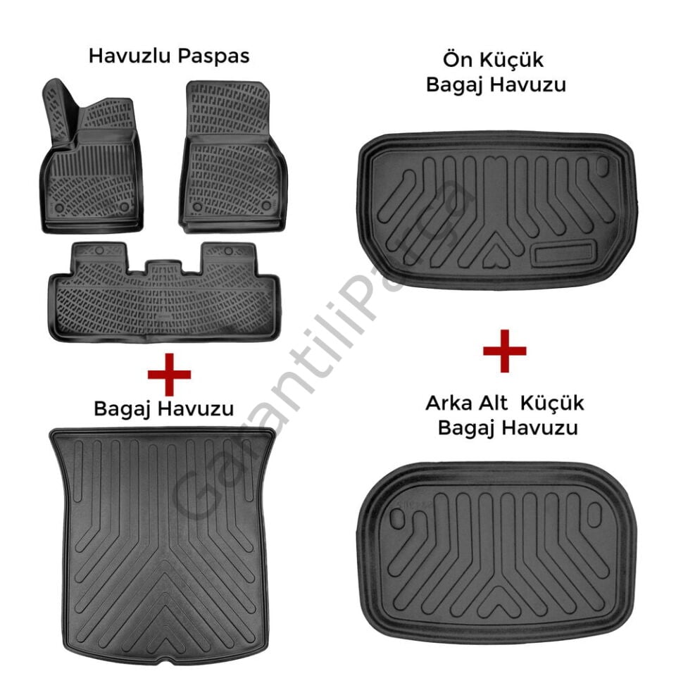 Tesla Model Y 2019-2024 3D Paspas + Tüm Ürünler Tek Paket