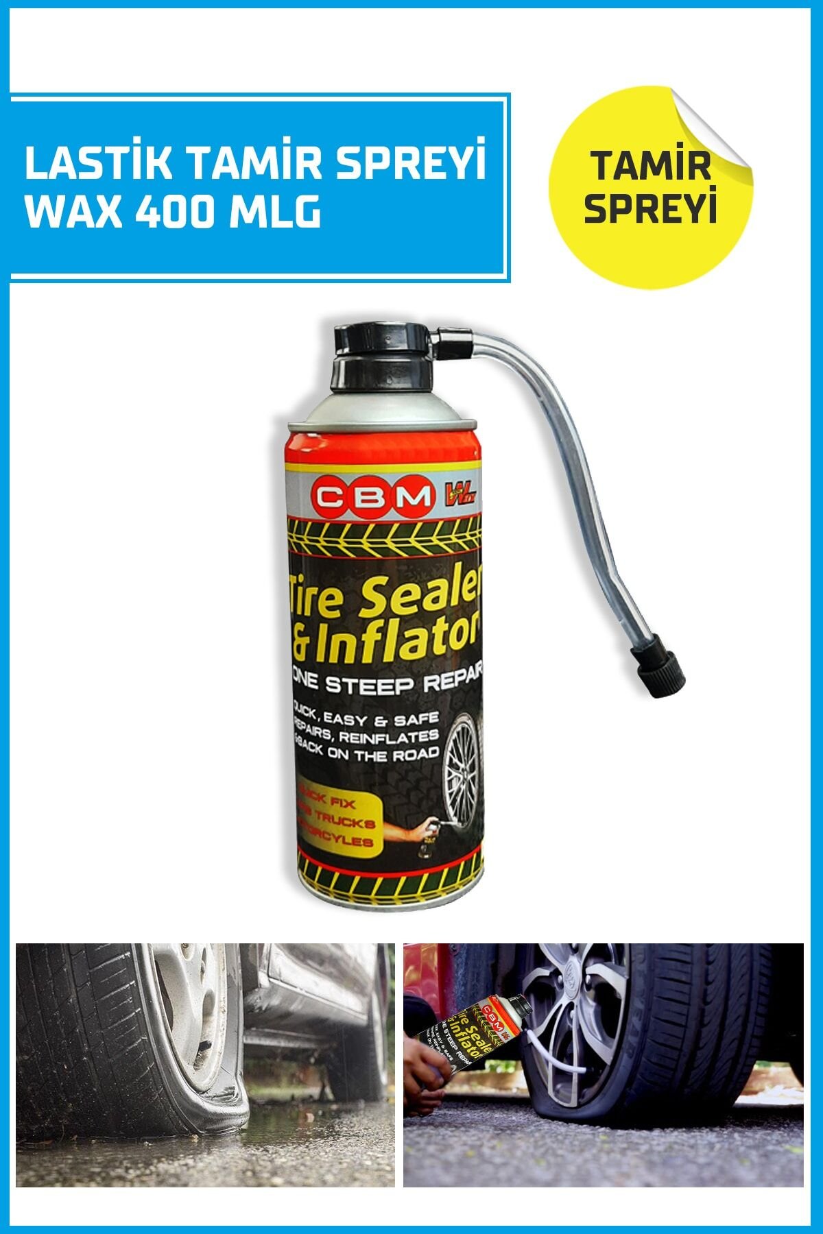 LASTİK TAMİR SPREYİ WAX 400ML