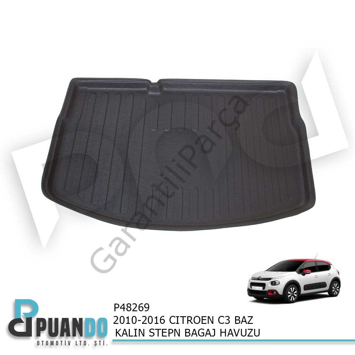 2010-2016 CITROEN C3 BAZ KALIN STEPN BAGAJ HAVUZU