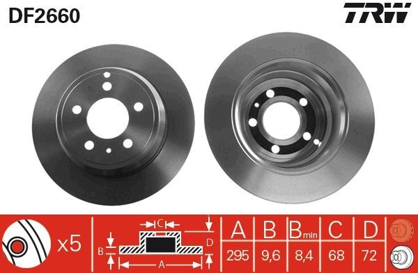 VOLVO C70/S70/V70 95- FREN DISKI ARKA 31262099 TRW 2'li Paket