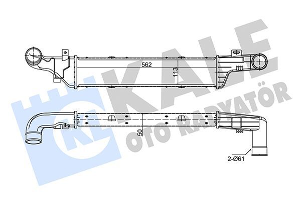 MERCEDES-BENZ 210 1996-1999 TURBO RADYATÖRÜ A2105001200 KALE